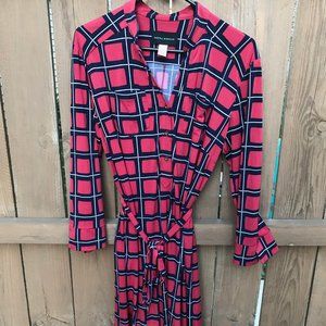 Donna Morgan dress pink/navy, size 14